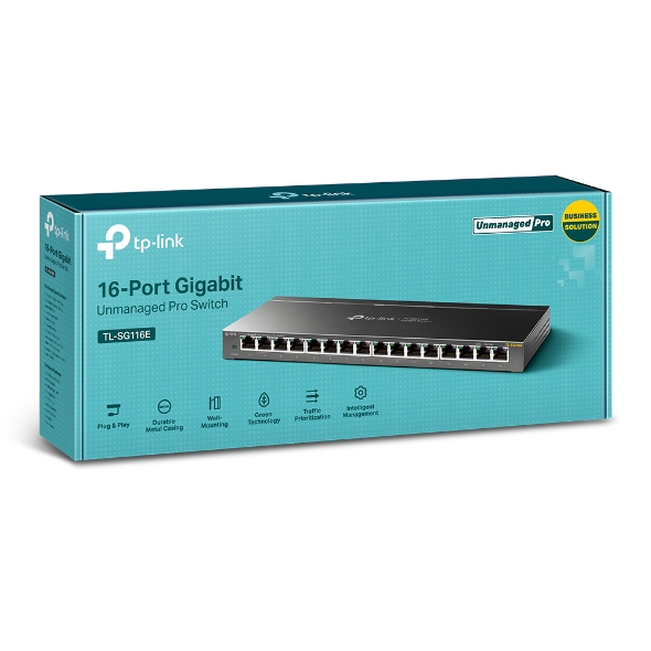 Tp-Link TL-SG116E 16-Port Gigabit Unmanaged Pro Switch Price in Qatar - Image 3