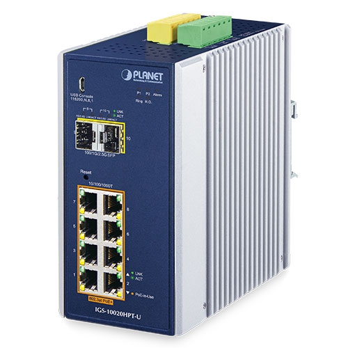 Planet IGS-10020HPT/IGS-10020HPT-U DIN-rail L2+ Ring Managed Gigabit PoE Switch - Price in Qatar - Image 4